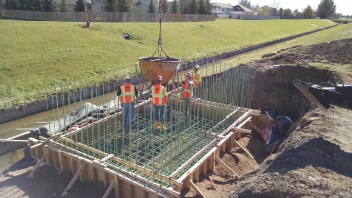 Laying the foundation for storm water structure