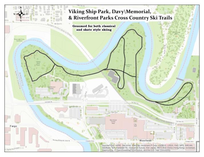 Viking Ship Ski Trails Map Image