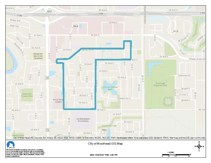 Area 1 -Belsly area map