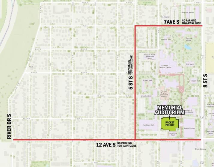 2025 Marathon Packet Pickup Map